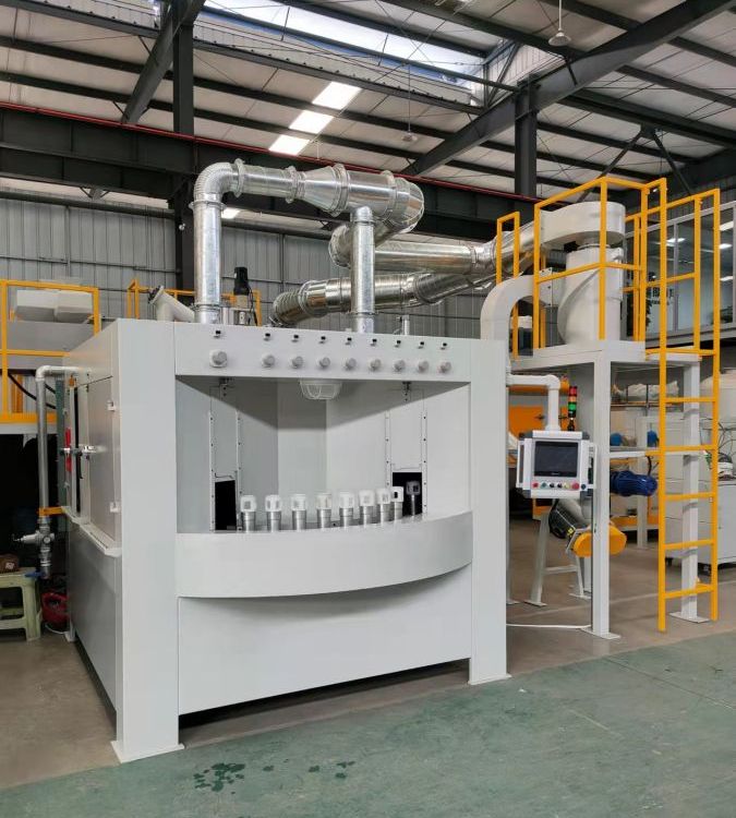 北辰转盘式模具陶瓷片喷砂机应用分析